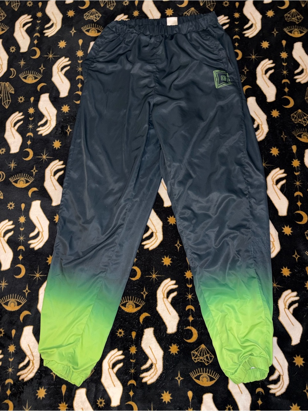 Men’s Gift Gradient Windbreaker Pants - Green/Charcoal